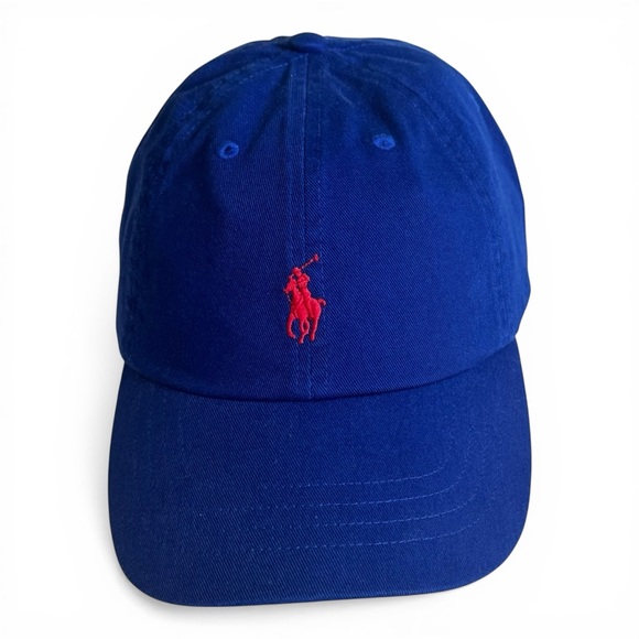 Ralph Lauren Other - NWT Polo Ralph Lauren Blue Cotton Chino Baseball Cap Red Pony